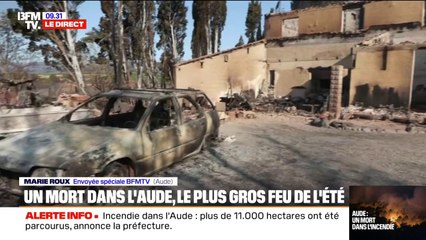 Incendie dans l'Aude: les images d'habitations ravagées par les flammes