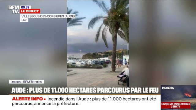 Aude: les images témoins de l'incendie, visible à des centaines de kilomètres