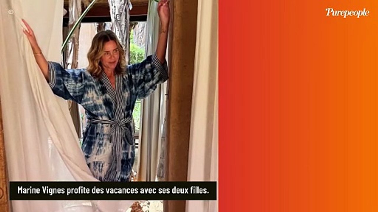 Marine Vignes, ex de Nagui, en vacances avec ses filles Nina et Tess dans un pays hautement touristique