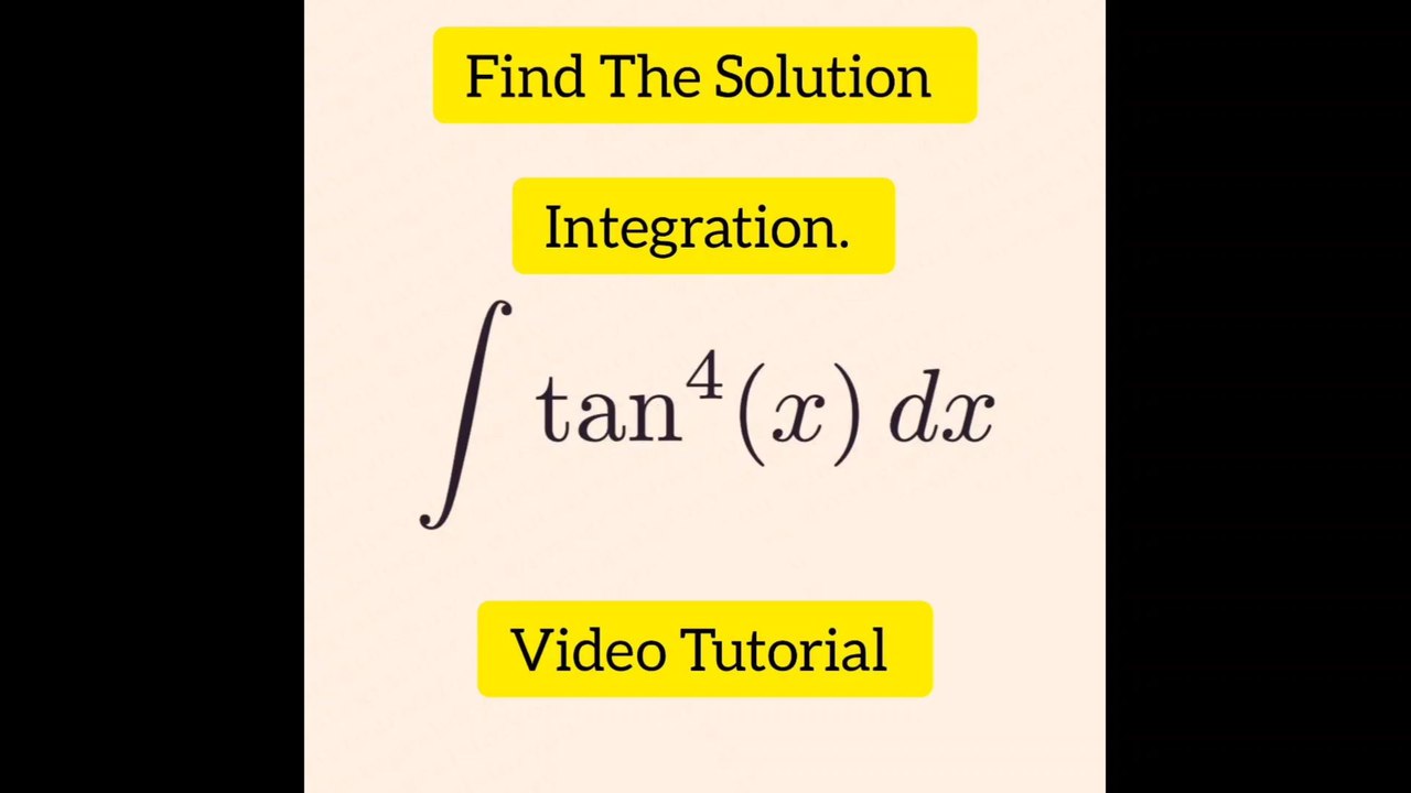 Solution of A Integration Problem 📒