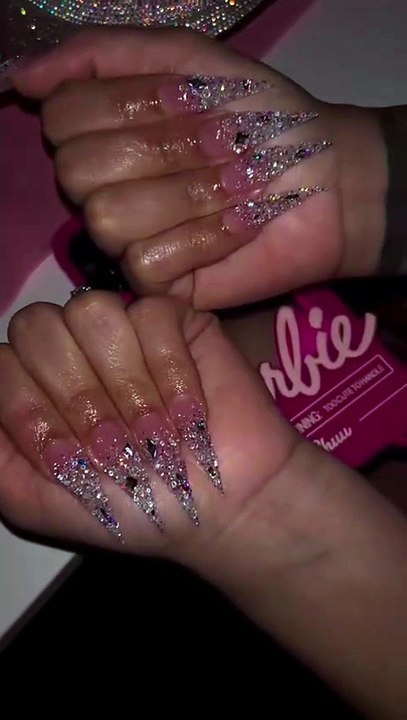Ultimate Diamond Nail Art 💎 | Full Luxury Crystal Nails 2025 | Viral Glam Look