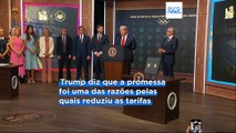 Trump ameaça UE com tarifas de 35% se a promessa de investimento não for cumprida