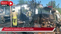 Ümraniye’de kömürlük alev alev yandı