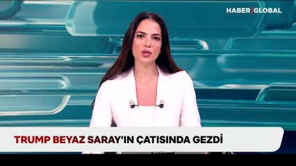 ABD Başkanı Donald Trump, Beyaz Saray'ın çatısına çıktı