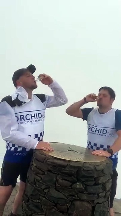 A toast at the summit of Mt Snowdon