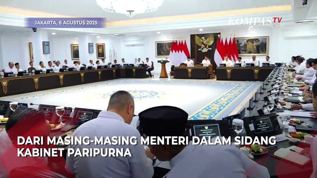 Saat Prabowo Minta Seskab Teddy Atur Laporan Menteri di Sidang Kabinet Paripurna
