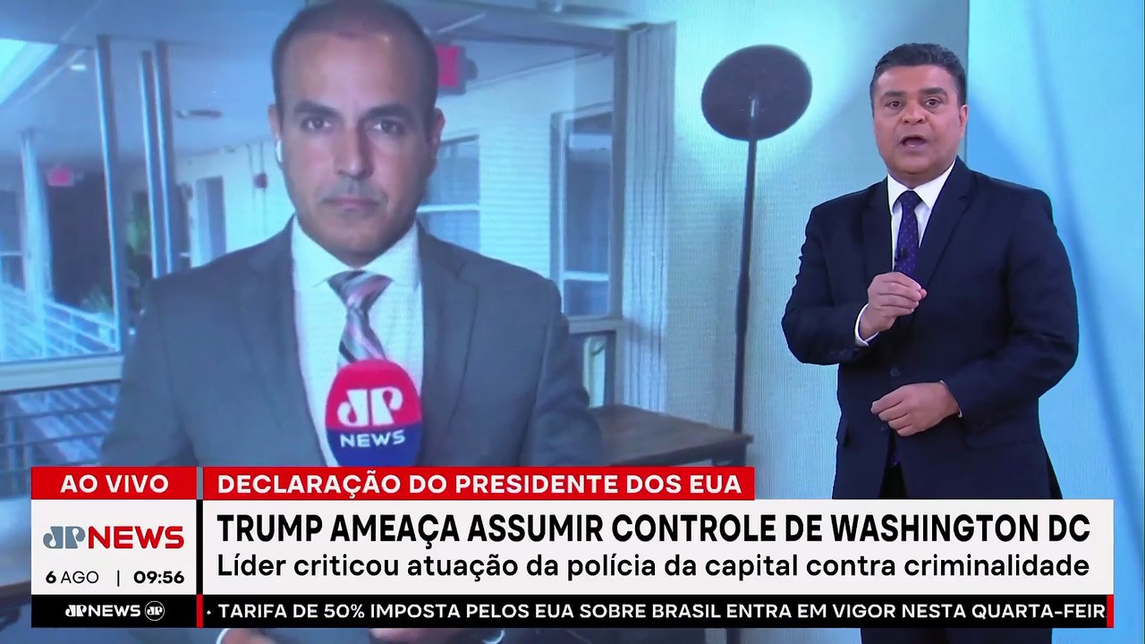 Trump ameaça intervir em Washington DC por alta criminalidade