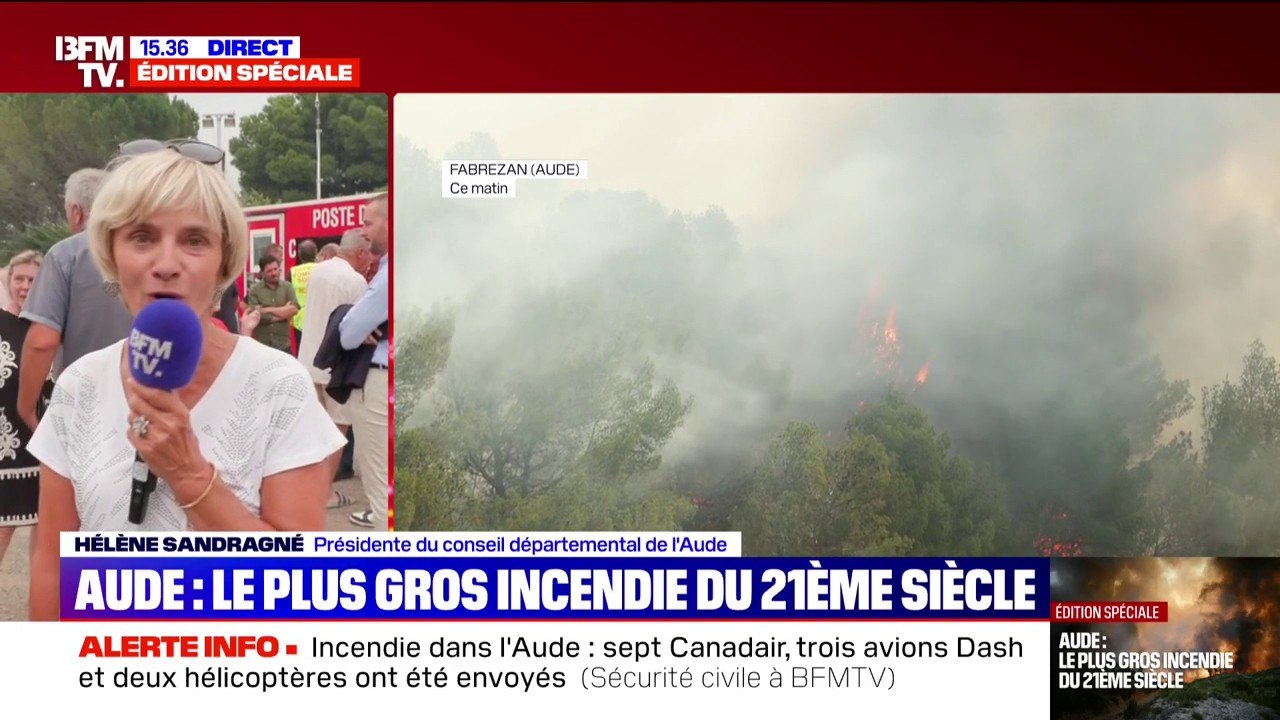 Incendie dans l'Aude: "Depuis début juin, nous avons eu quatre feux, autant de feux que de week-ends", assure la présidente du conseil départemental de l'Aude