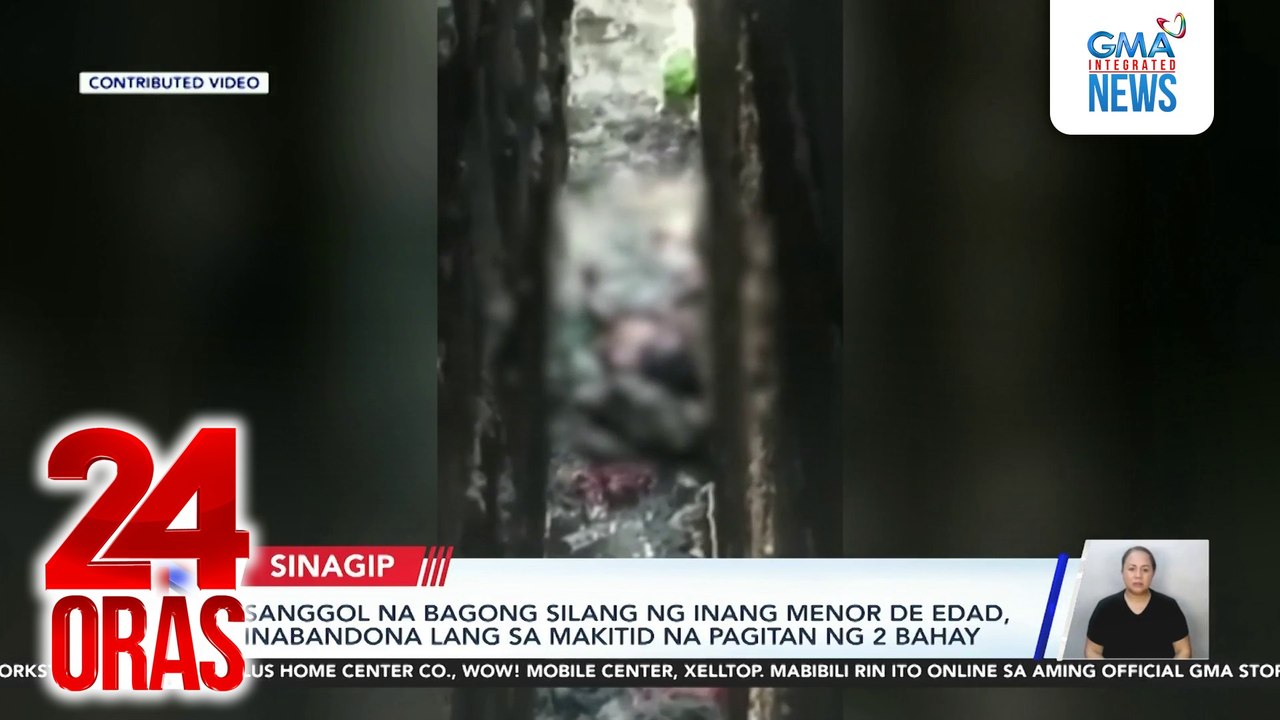 Sanggol na bagong silang ng inang menor de edad, inabandona lang sa makitid na pagitan ng 2 bahay | 24 Oras