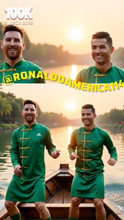 "Ronaldo & Messi Go Full Viral in Indonesian Dance Challenge! 💃⚽🤣"