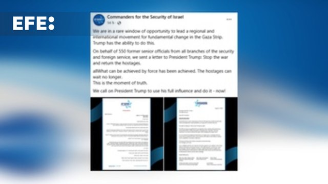 Cientos de exoficiales israelíes piden a Trump el fin de la guerra en Gaza