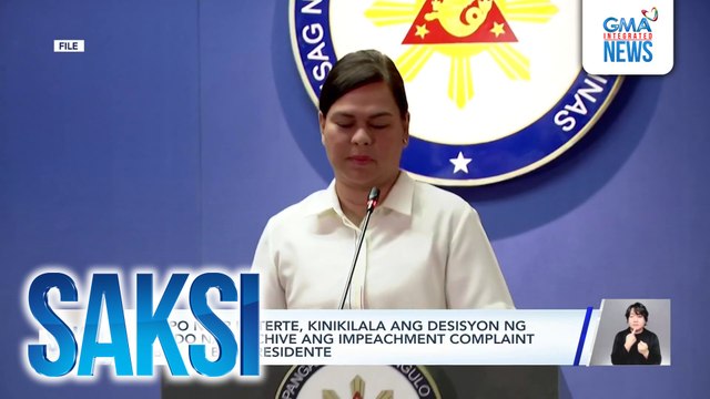 Kampo ni VP Duterte, kinikilala ang desisyon ng Senado na i-archive ang impeachment complaint laban sa bise presidente | Saksi
