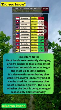 Countries with the highest debt in Southeast Asia #ranking