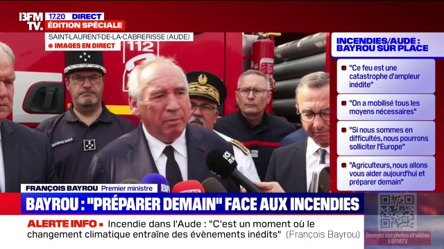 L'incendie dans l'Aude est depuis 1949, sans doute le feu qui a brûlé le plus d'hectares , assure Bruno Retailleau (ministre de l'Intérieur)
