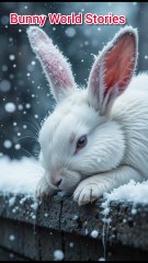 Edge of Survival: The Snow Rescue of a Mountain Soul"#ytshorts #cute #rabbitcartoon