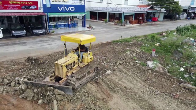 Best New Project Amazing Activity Bulldozer Pushing Stone build New Road with many truck unloading