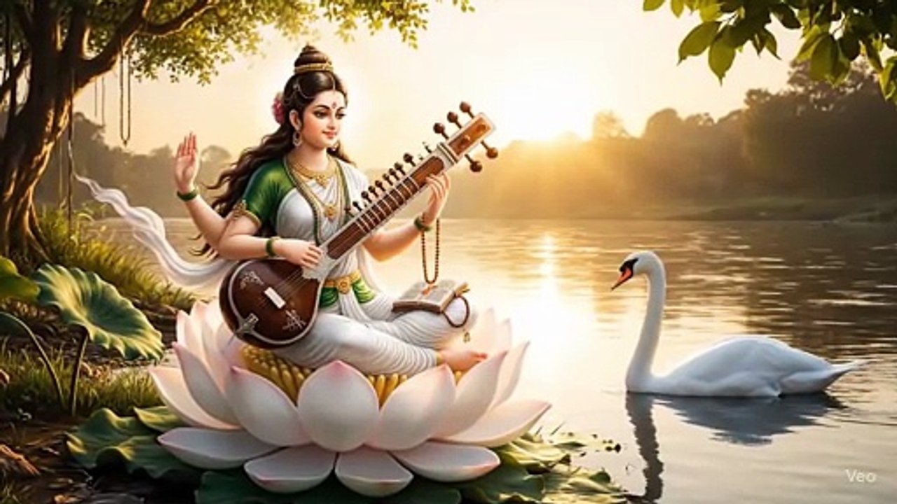 The Divine Beauty of Goddess Saraswati | Symbol of Knowledge and Purity | Hindu Mythology