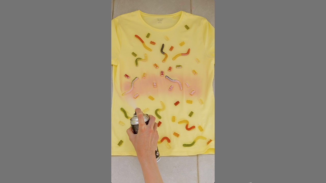 WOW! Custom T-Shirt With Gummy Stencils 🍬👕💥 Paint ANYTHING You Want!