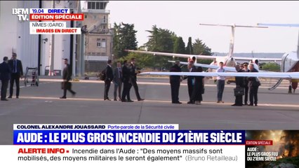 Incendie dans l'Aude: François Bayrou et Bruno Retailleau sont arrivés à Nîmes, à la base de la Sécurité civile