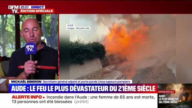 Incendie dans l'Aude: Demain, les conditions météorologiques seront largement défavorables , annonce le colonel Sabot, commandant des opérations de secours