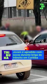 Jovem é agredido com socos durante briga de trânsito em Curitiba