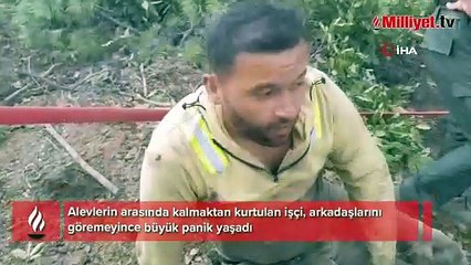 Karabük'te orman yangını! Alevlerin arasında kalmaktan son anda kurtarıldı, sorduğu ilk şey yürek burktu