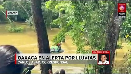 Lluvias intensas elevan nivel del puente Vado en Arroyo Choápam; Oaxaca activa alerta
