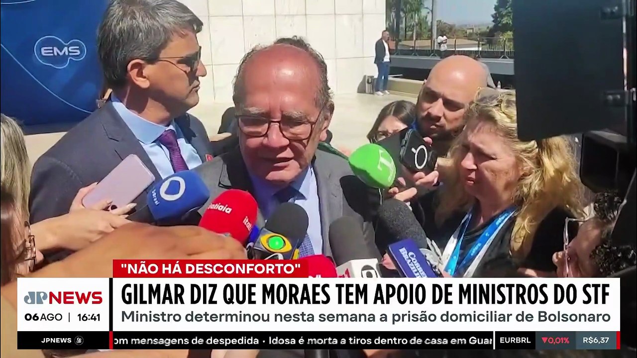 Prisão domiciliar de Bolsonaro: Gilmar diz que Moraes tem apoio de ministros do STF