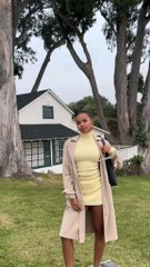 The trench coat adds little something to every fits 💛 the perfect day and night look #outfit #fyp