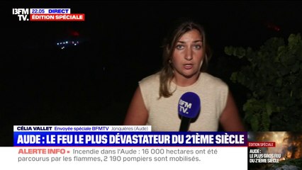 Incendie dans l'Aude: les pompiers ne maîtrisent pas encore le feu, qui continue sa progression