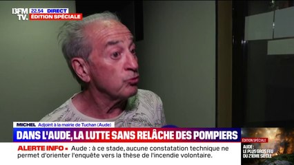 Incendie dans l'Aude: "On est toujours prêt à accueillir", assure Michel, adjoint à la mairie de Tuchan