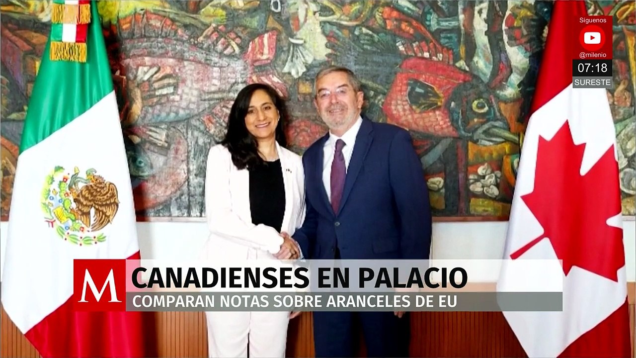 Sheinbaum se reúne con ministros canadienses en Palacio Nacional