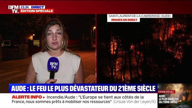 Incendie dans l'Aude: les flammes sont moins vives mais les pompiers redoutent les conditions météorologiques des prochains jours