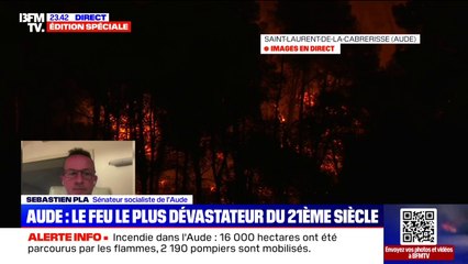 Incendie dans l'Aude: "Ce territoire est de plus en plus propice au développement de ce risque d'incendie", souligne Sébastien Pla, sénateur socialiste de l'Aude