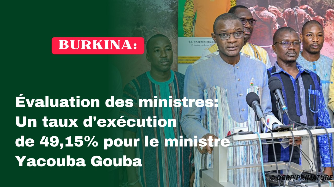 Burkina/ Évaluation des ministres: Un taux d'exécution de 49,15% pour le ministre Yacouba Gouba