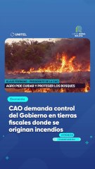 CAO demanda control del Gobierno en tierras fiscales donde se originan incendios