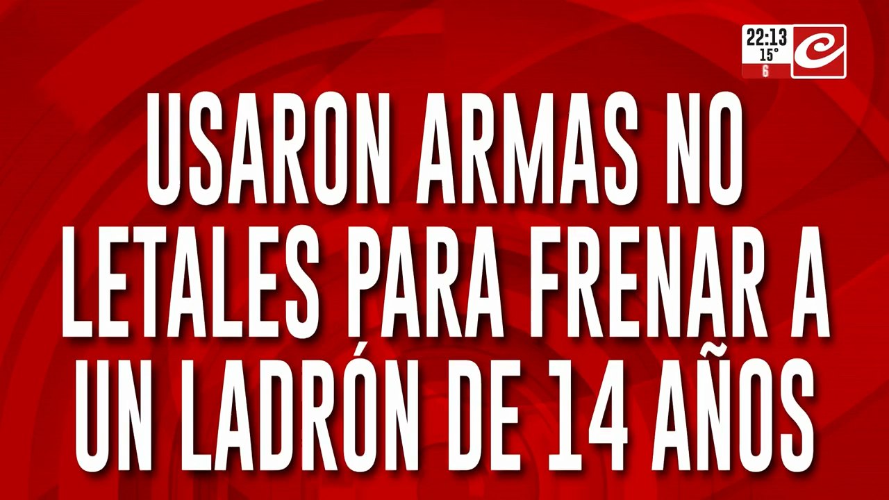 Usaron armas no letales para frenar a un ladrón menor de edad.