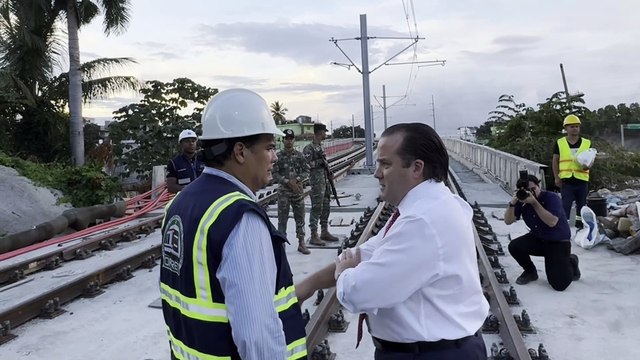 Ministro José Ignacio Paliza supervisa pruebas dinámicas en la Línea 2C del Metro de Santo Domingo