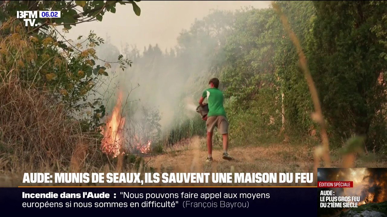 "Ils sont âgés, il faut les aider": Munis de seaux, ils protègent la maison de leurs voisins face à l'incendie dans l'Aude