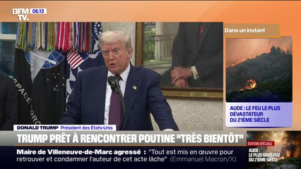 Donald Trump assure qu'il y a "de fortes chances" qu'il rencontre Vladimir Poutine "très bientôt"