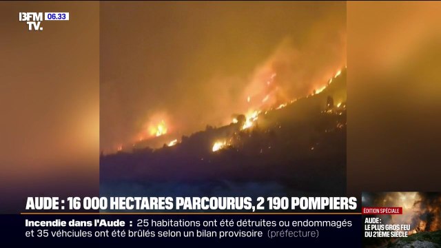 Les images impressionnantes d'une nouvelle journée de lutte face à l'incendie dans l'Aude