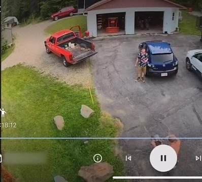 Biker Slams Into Truck and Ends up Falling Right Into It