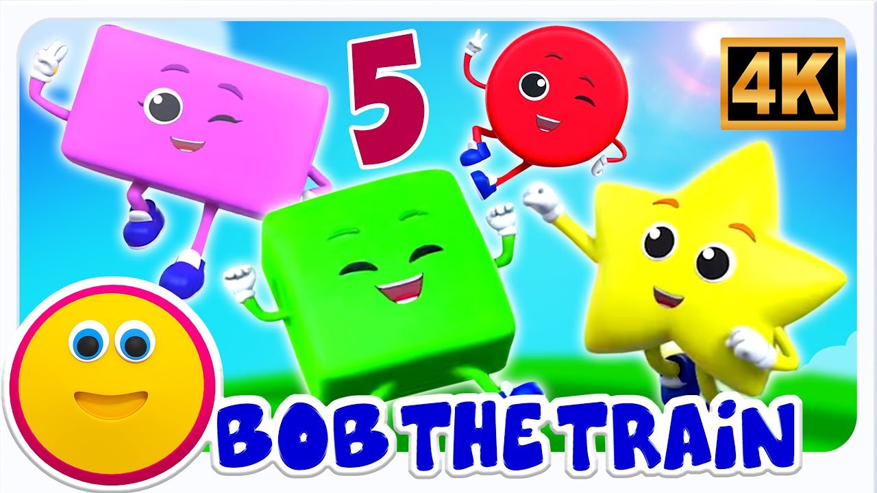 Five Little Shapes | Kids TV Nursery Rhymes & Baby Songs | Learn Shapes ...