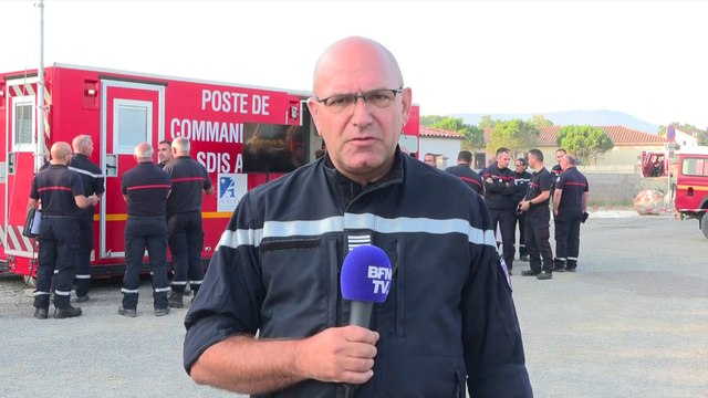 Incendie dans l’Aude: “Un feu qui progresse plus lentement (...) mais il n’est toujours pas fixé,” explique Colonel Christophe Magny, chef de corps des pompiers de l’Aude
