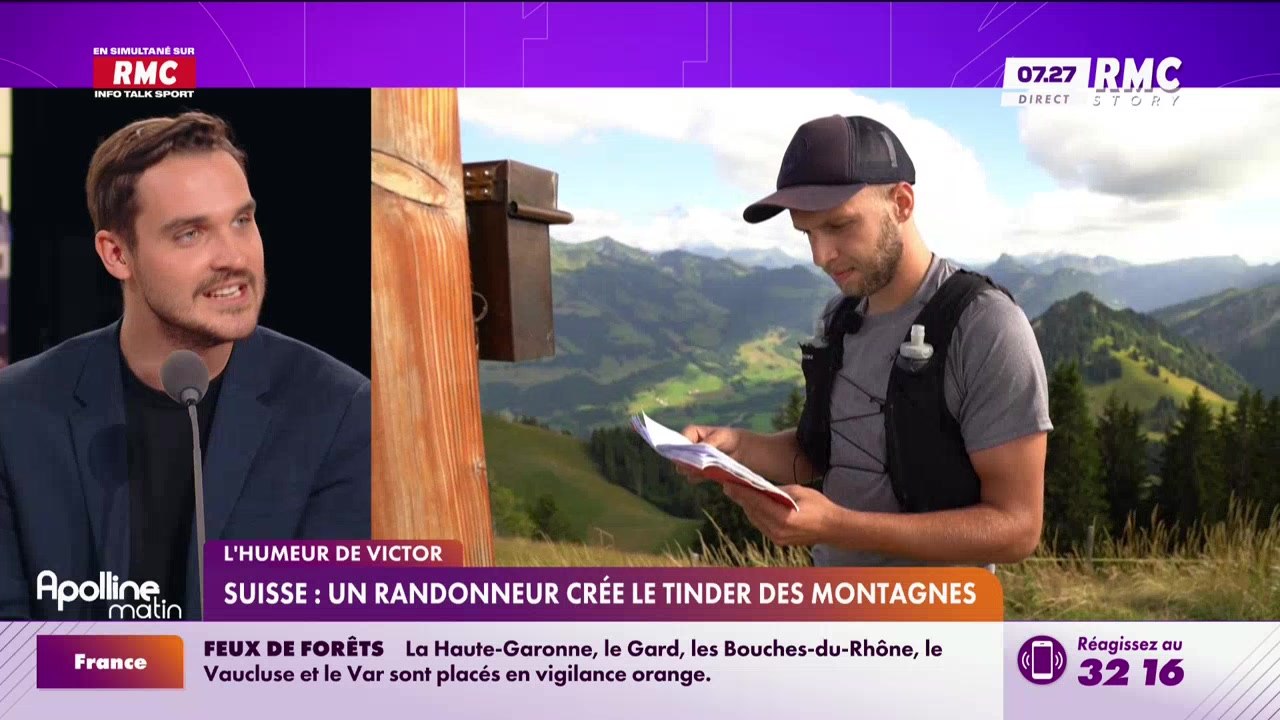L'humeur de Victor : Suisse, un randonneur crée le Tinder des montagnes - 07/08
