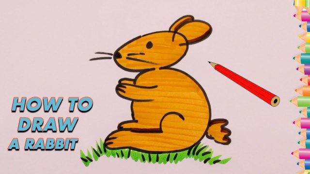 Let’s Learn How to Draw a Rabbit 🐇 | Easy Step-by-Step Drawing for Kids | USP Crafts Studio