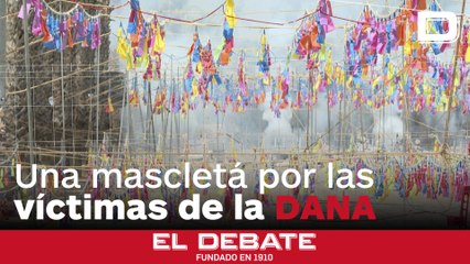 La gran mascletá disparada en la localidad valenciana de Aldaia para recordar a las víctimas de la dana