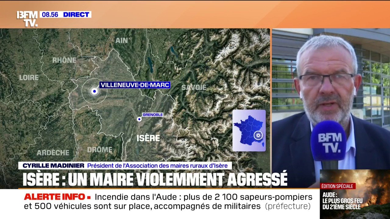 “Je suis très ému et en colère”: le président de l’association des maires ruraux de l'Isère réagit à l’agression de l'édile de la commune de Villeneuve-de-Marc