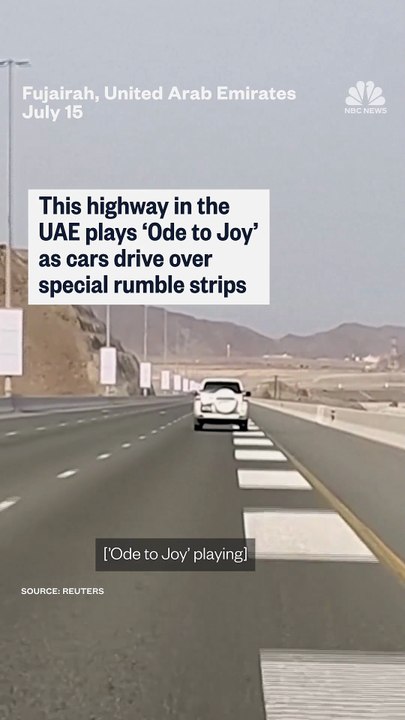 A highway in the UAE plays _Ode to Joy_ as cars drive over special rumble strips