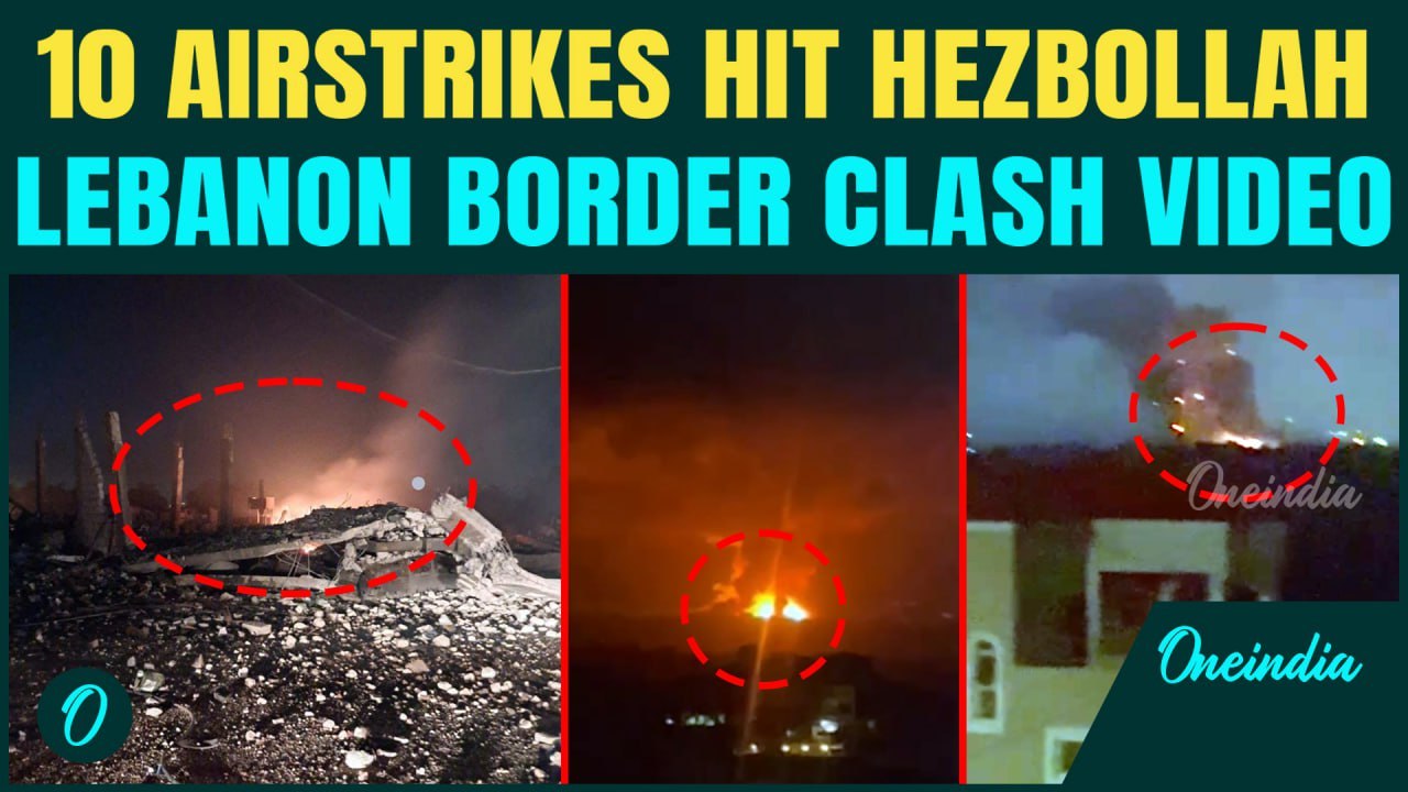 Israel BOMBS Hezbollah Strongholds on Camera: 10 Massive Airstrikes Hit Missile Launchers in Lebanon